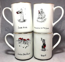 Merry Masterpieces American collection 4 Porcelain 12 Oz Mugs 1999 First... - £7.88 GBP