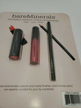 Bareminerals Statement Worthy 3pc Lip Wardrobe Set Lipstick Liner FLASH ... - $16.34