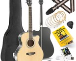 Acoustic Electric Cutaway Guitar 3/4 Scale 36 Steel String Spruce Wood w... - $149.99