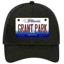 Grant Park Illinois Novelty Black Mesh License Plate Hat - $28.99