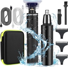 Resuxi Men&#39;S Hair Clippers And Ear Nose Hair Trimmer Set With Storage Ca... - £25.07 GBP