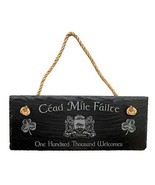 O&#39;Hanlon Irish Coat of Arms Slate Plaque Blessing - &quot;Céad Míle Fáilte&quot; - $38.12 CAD