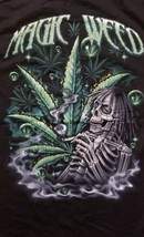 Magic Weed Skull Marijauna Ganja Mens T Shirt Leaf High Times NEW Free S... - £11.68 GBP