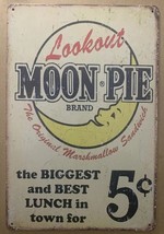 Lookout Moon Pie metal hanging wall sign - £19.05 GBP