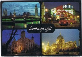 Postcard London By Night Multi View England - £1.73 GBP