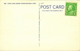 Grand Teton National Park Wyoming WY Leigh Lake Mt Moran UNP Vinen Postcard T12 - £3.12 GBP