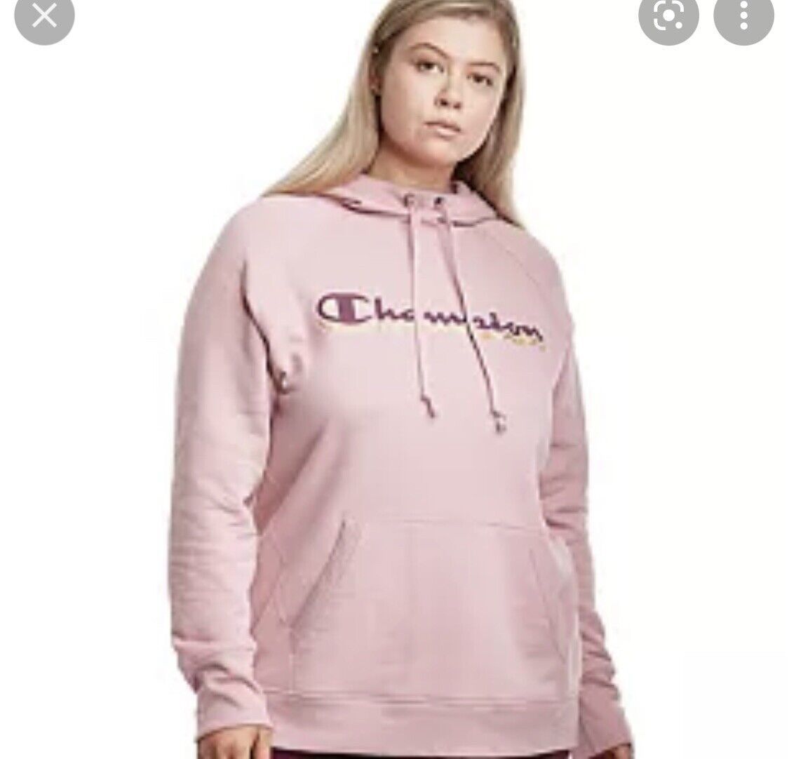 2X Champion® Powerblend Classic Graphic Hoodie BNWTS $55.00 In Pink Beige - $24.99