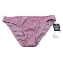 Salt + Cove Juniors Textured Hipster Bikini Bottoms Rib Dusty Violet Purple L - £6.13 GBP