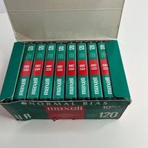 Maxell UR 120 Minute 10 Pack Normal Bias Blank Audio Cassette Tapes Pre ... - $33.13