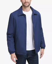 Cole Haan Men's Coaches Jacket with Sherpa-Fleece Lining in India Ink Blue-Small - $75.99