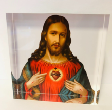 Sacred Heart of Jesus Acrylic Image Block, New - £15.85 GBP