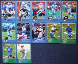 2003 Topps Detroit Lions Team Set of 12 Football Cards - $6.99