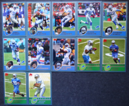 2003 Topps Detroit Lions Team Set of 12 Football Cards - £5.49 GBP