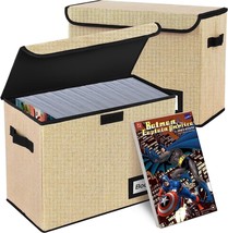 Comic Box Storage BCW Short Collapsible Case Holds Up To 180 Book Yellow 2 Pack - £37.32 GBP