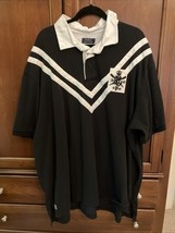 Polo Ralph Lauren Mens 4XB Big &amp; Tall Black White Short Sleeve Cotton Shirt - $33.66