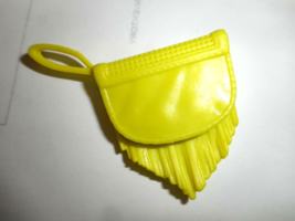 Barbie Mattel Neon Green Fringe Hand purse Plastic Bag Fashion Doll Acce... - $7.90
