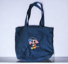 Walt Disney World Vintage  Mickey Mouse Canvas Tote Bag American Dream Come True - £13.89 GBP