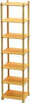 Vertical Bamboo Shoe Rack, 7 Tier Narrow Free Standing Shoe Rack Organizer For - £24.66 GBP