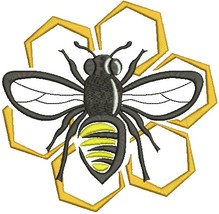 Bee and Honeycomb Machine Embroidery Designs - $3.99