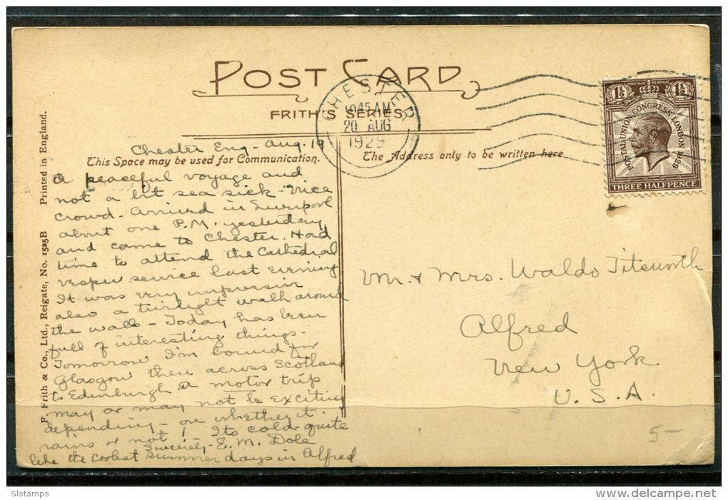 Greait Britain 1929 Postal Card  USA - $2.97