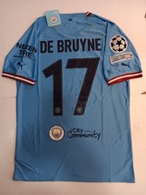 Kevin De Bruyne Manchester City UCL Final Match Slim Home Soccer Jersey 2022-23 - £87.61 GBP