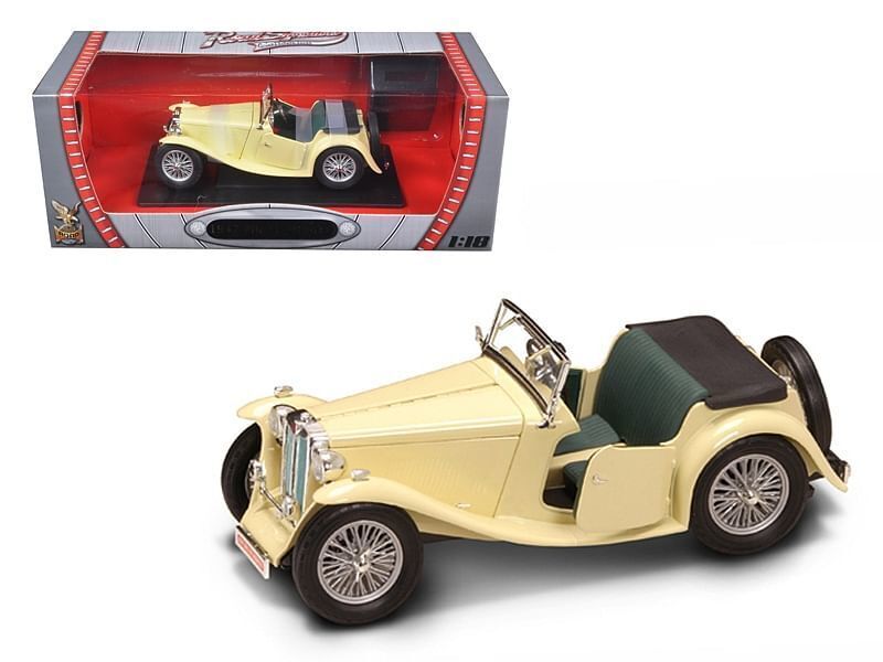 Primary image for 1947 MG TC Midget Yellow 1/18 Diecast Model Car by Road Signature