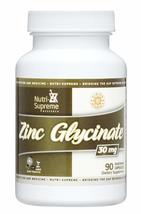 Nutri-Supreme Zinc Glycinate 30 mg - 90 Vegetarian Capsules - Tested for Optimal - £18.26 GBP