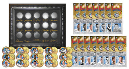 Baseball Legends 15-Coin Set 24K Gold Plated State Quarters w/Display Super Sale - £44.81 GBP