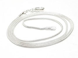 Necklace Snake Chain 925 Sterling Silver Plated 1.25mm 18 20 22 Inch - £3.92 GBP+
