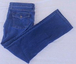 St Johns Bay Womens Bootcut Jeans Sz 16 High Rise Denim 35x30 Flap Pockets - £15.06 GBP