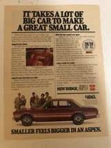 1978 Dodge Aspen Car Vintage Print Ad pa28 - $7.91