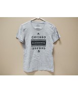 New Adidas NHL Chicago Blackhawks Amplifier S/S Shirt Small Womens Gray ... - £7.61 GBP