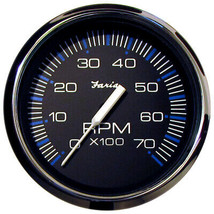 Faria Chesapeake Black 4&quot; Tachometer - 7000 RPM (Gas) (All Outboards) - £92.38 GBP