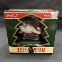 NEW Coca-Cola Bottle Polar Bear Christmas Xmas Holiday Ornament Sledding... - $9.89