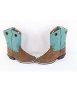 Vintage Y2K Rockabilly Western Girls 4.5 M Leather Square Toe Cowboy Boo... - $989.95 MXN