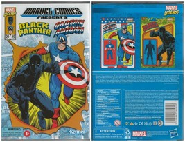 NEW Hasbro Pulse Marvel Black Panther Captain America Retro Action Figure 2 Pack - £47.62 GBP