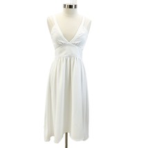 Hyfve Womens M Sleeveless Dress White Tie Open Back Plunging Midi Summer Beach - £19.21 GBP