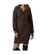 prAna Milani Henley Sweater Dress Small Organic  Cotton Waffle Knit Clov... - $29.70