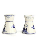 Delft blue windmill candle holders set of 2 vintage Holland candlesticks - $476.24 MXN