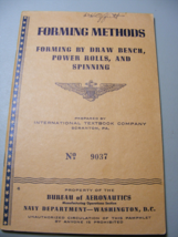 1943 WW2 Navy Aeronautics Forming Methods Booklet 8 - $460.95 MXN