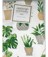 Deborah Connolly Potted Plants Set of 2 Kitchen Hand Dish Towels Cotton ... - £22.59 GBP