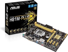 Asus H81M-PLUS LGA 1150 Intel H81 HDMI SATA 6Gb/s, USB 3.0 Micro ATX Int... - $68.48