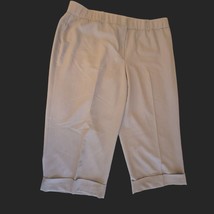 Zac &amp; Rachel Woman Linen-look Trouser Cropped Pants 20W Tummy Control Cuffed - £18.02 GBP