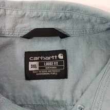 Carhartt TW4369-M Loose Fit Men's Gray Cotton Button-Down Shirt Short Sleeve 3XL image 4