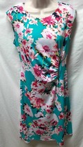 Karin Stevens Womens Sz 6 Sleeveless Floral Print Dress Sleeveless Zipper Side - $17.31