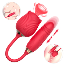 Clitoris Suction Rose Vibrator,Vagina G spot Thrusting Dildo Sex Toys Fo... - £46.97 GBP