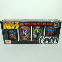 KISS Collector’s Series Pint Glass 4-Pack 2006 Love Gun Alive Rock &amp; Rol... - $62.36