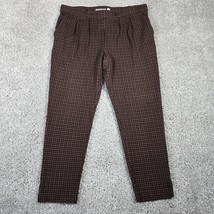 Betabrand Pants Womens XL Brown Gingham Plaid Soho Joggers - $34.60