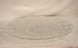 Colonial Block Large 16-3/4" Glass Serving Platter Scalloped Unknown Mak... - $59.39