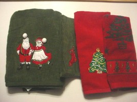 (4) Assorted Lot of ChristmasTowels-New-Towel/Kitchen Towels and Tea Towel - £8.27 GBP